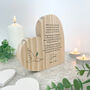 Personalised Happy Heavenly Father's Day Wooden Freestanding Heart, thumbnail 3 of 5