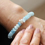Aquamarine March Birthstone Personalised Bracelet, thumbnail 5 of 11