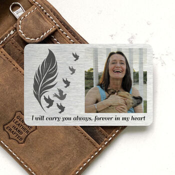 Personalised Remembrance Metal Wallet Card, 4 of 8