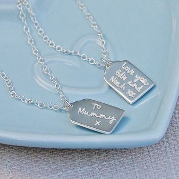 Personalised Sterling Silver Gift Tag Necklace, 2 of 5
