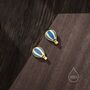 Sterling Silver Blue Hot Air Balloon Stud Earrings, thumbnail 5 of 11