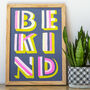 Be Kind Typographic Watercolour Print, thumbnail 2 of 2