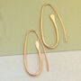 Oval Paperclip Sterling Silver Drop Earring, thumbnail 3 of 6