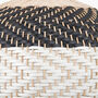 Natural Rattan Black White Woven Pendant Ceiling Light, thumbnail 6 of 8