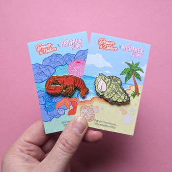 Pearlescent Shell Enamel Pin Mermaidcore Lapel Pin | Ocean Seashell Badge | Gift For Beach Lovers And Pin Collectors, 3 of 3