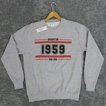 Personalised Place, Year And Postcode Sweatshirt, 2 of 5