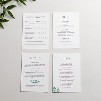 Green Eucalyptus Wedding Invitation Suite, 4 of 8