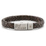 Personalised Brown Leather Pet Remembrance Urn Clasp Bracelet, thumbnail 3 of 12