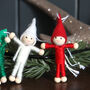 Set Of Three Elf Christmas Decorations, thumbnail 2 of 3