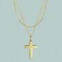 Personalised 9ct Gold Cross Necklace, thumbnail 1 of 6