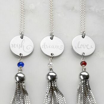 Personalised Wish Necklace Sterling Silver, 2 of 6