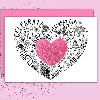 30th Birthday Girl Sparkle Card, 5 of 8