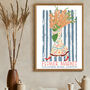 Personalised Flower Market Boho Summer Travel Print, thumbnail 4 of 7