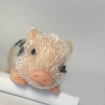 'Spotty' The Spotted Silicone Micro Piglet Collectable, 4 of 6