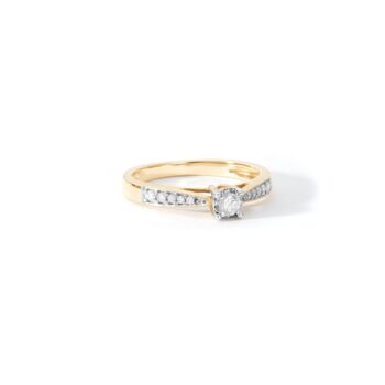 Yellow Gold Natural Diamond Engagement Ring, 5 of 5
