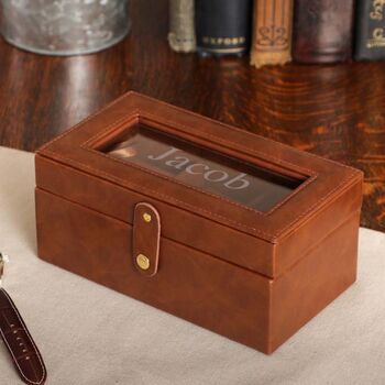 Personalised Grandad's Luxury Watch Box, 2 of 6