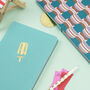 Watermelon Lolly Hardback Notebook In Mint Green Fabric, thumbnail 3 of 8