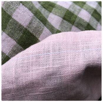 Green Checked Linen Market Bag, 2 of 5