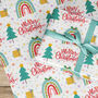 Christmas Rainbow Tree Wrapping Paper Roll Or Folded, thumbnail 1 of 2