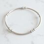 Sterling Silver Noodle Stretch Bracelet, thumbnail 2 of 9