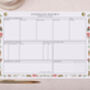 Pink Floral Personalised Weekly Planner Desk Pad, thumbnail 1 of 4
