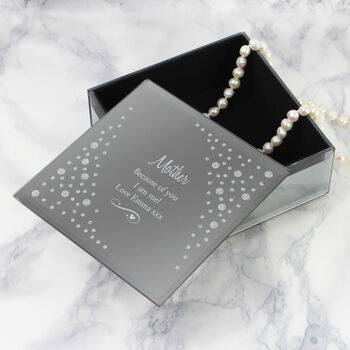 Personalised Diamante Glass Trinket And Jewellery Box, 9 of 9
