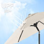 200 Cm Garden Parasol Sunshade Umbrella With Metal Pole, thumbnail 4 of 9