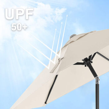 200 Cm Garden Parasol Sunshade Umbrella With Metal Pole, 4 of 9