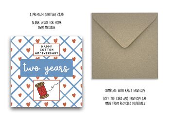 Cotton Two Year Anniversary Card, 4 of 8