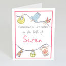 personalised new baby washing line card by violet pickles ...