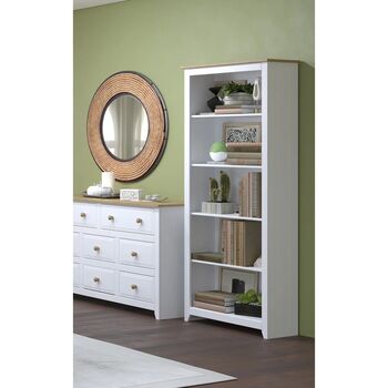 White Five Shelf Tall Bookcase, 2 of 6