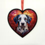 Dalmatian Stained Glass Effect Heart Suncatcher, thumbnail 6 of 6