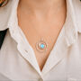 Molten Sterling Silver Blue Opal Spiral Necklace, thumbnail 1 of 9