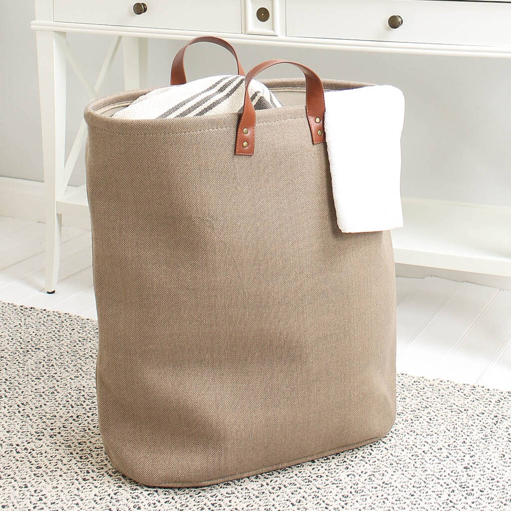 light wheat oval storage bag by marquis & dawe | notonthehighstreet.com