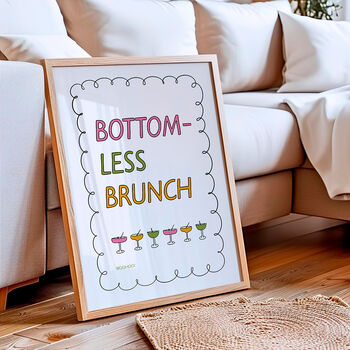 Bottomless Brunch Print, 4 of 8