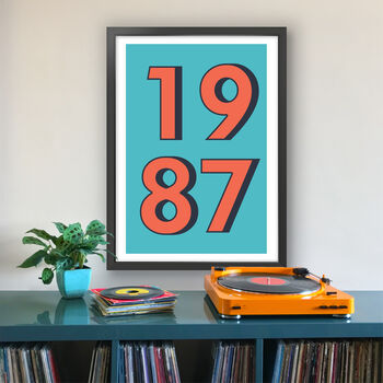 1987 Personalised Year Typography Print, 11 of 11