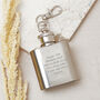 70th Birthday 1955 Sixpence Mini Hipflask Keyring, thumbnail 3 of 6