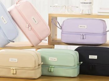 Double Layer Multicompartment Student Pencil Case, 3 of 5