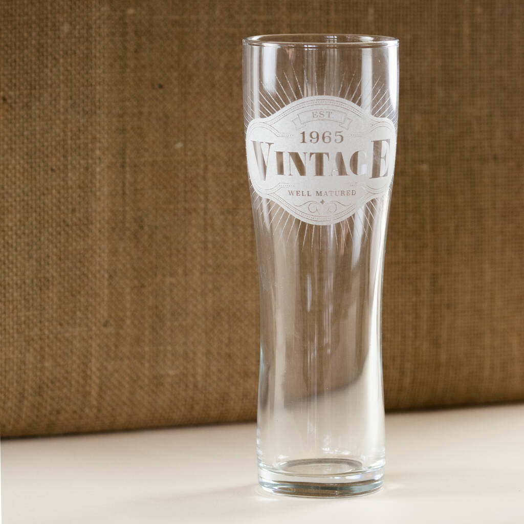 Vintage Beer Pint Glass By Oh So Cherished