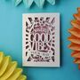 Sending Good Vibes Your Way Paper Cut Card, thumbnail 4 of 5