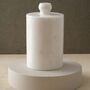 Handcrafted White Marble Waste Bin, thumbnail 1 of 2