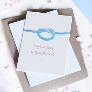 Tying The Knot Wedding Congratulations Card, 2 of 2