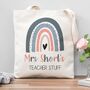 Luxury Blue Rainbow Teacher Tote Bag, thumbnail 1 of 2