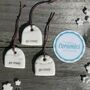 Set Of Three Porcelain 'Go Crazy' Tags, thumbnail 1 of 3