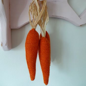 Harris Tweed Wool Fabric Carrots, 7 of 8