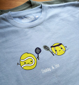Personalised Daddy And Me Tennis Lover Sweatshirt, 4 of 4