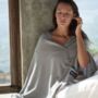 Grey 100% Cashmere Button Poncho Gift Boxed, thumbnail 5 of 10