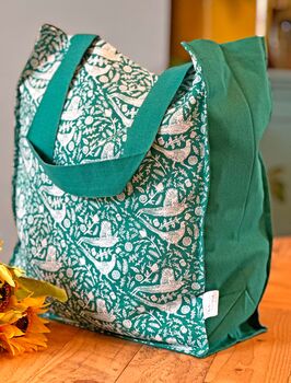 Pheasant Print Tote Bag, 3 of 5