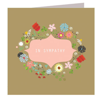 Floral Sympathy Greetings Card, 2 of 5