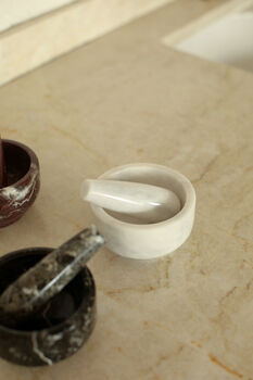 Luxury White Marble Pestle And Mortar, 4 of 6